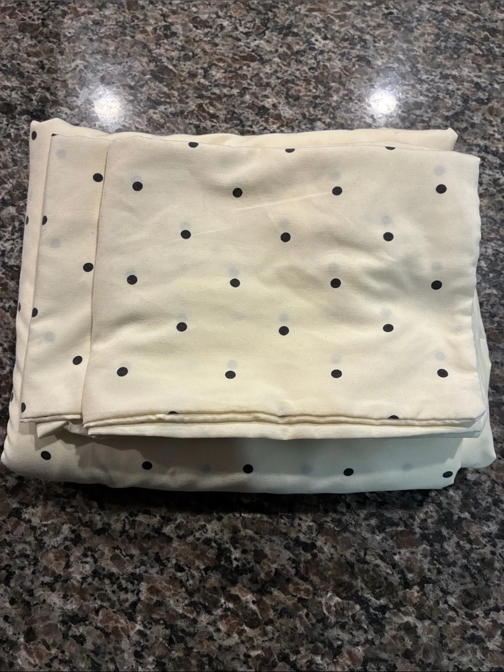 Yellow Polka Dot Duvet Cover Set - 3 Piece
